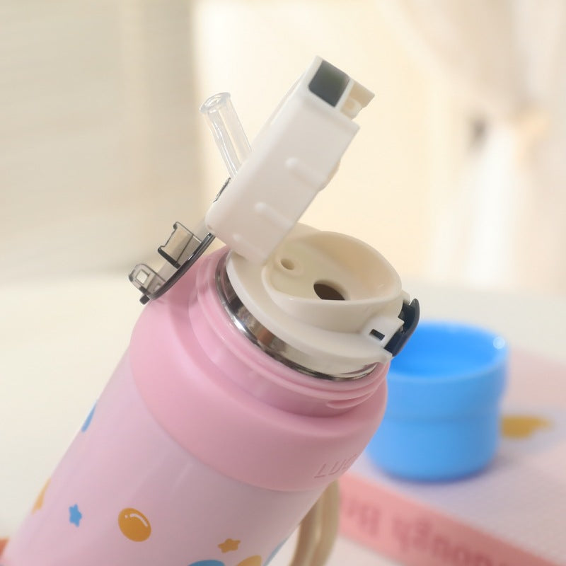 Damen Isoliertrinkflasche mit verspieltem Tierdesign und praktischem Tragegurt Brehn
