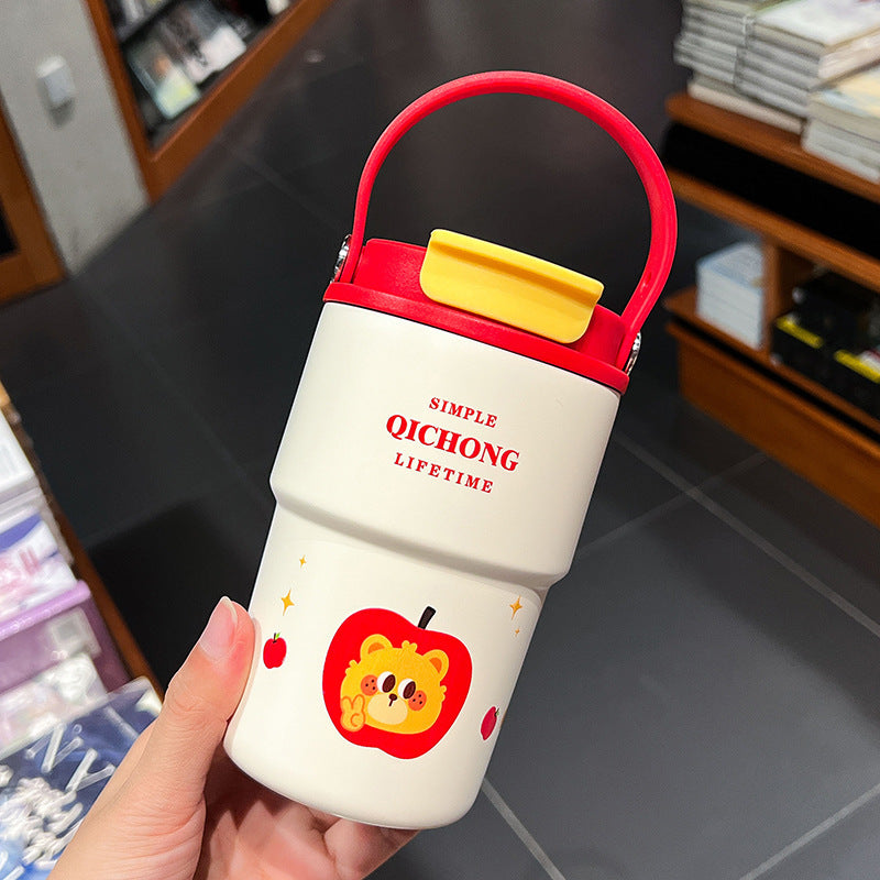 Damen praktische Isoliertrinkflasche mit integriertem Tragegriff Brehn