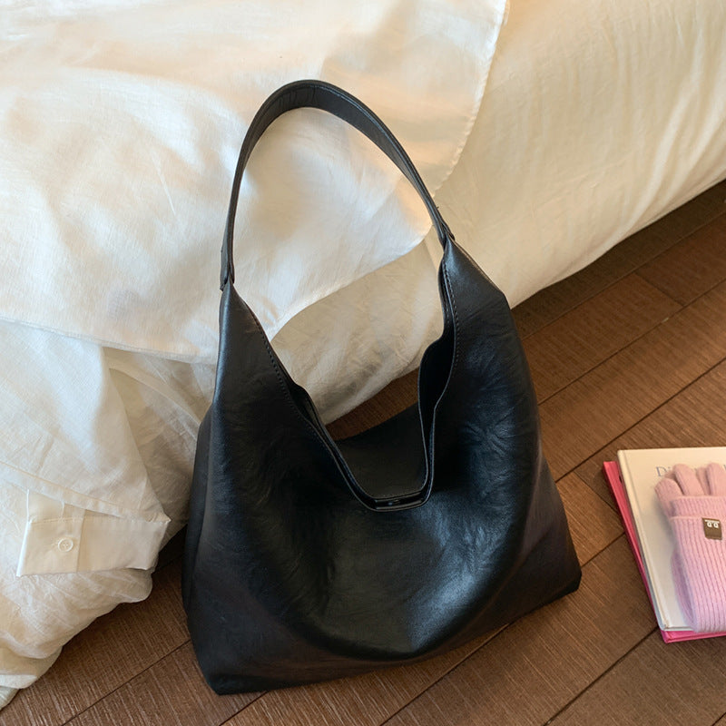 Elegante weiche Leder Hobo-Tasche Brehn
