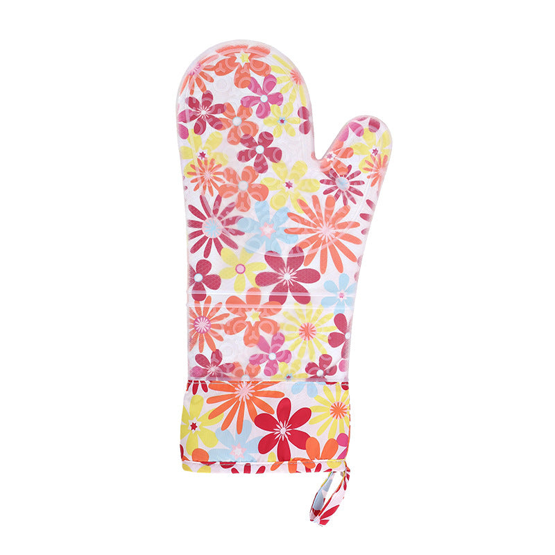 Florales Muster Silikon Ofenhandschuh