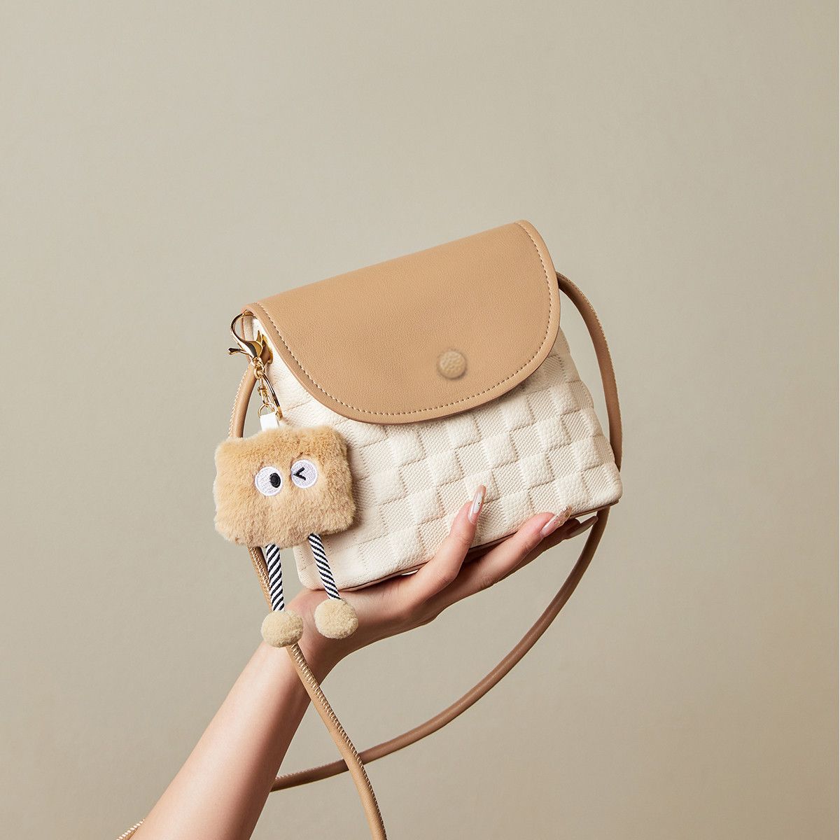 Niedliche Plüsch-Charakter-Crossbody-Tasche Brehn