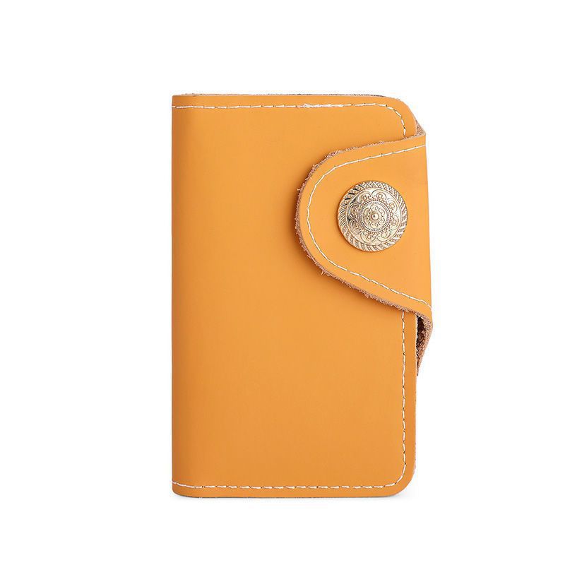 Luxuriöser Leder-Kartenhalter mit Druckknopfverschluss Brehn
