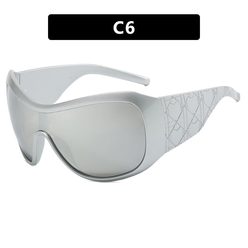 Damen Sportsonnenbrille mit breitgeschütztem Rahmen und polarisierenden Gläsern Brehn
