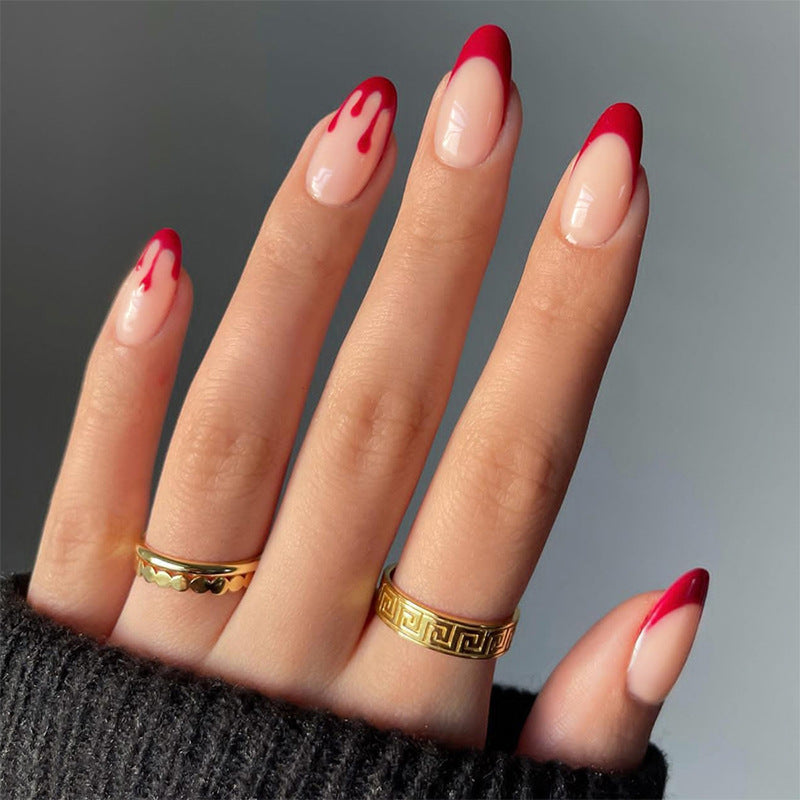 Premium Künstlerische Press-On Nagelset Brehn