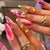 Blumen Design Stiletto Nagelverlängerungen Brehn