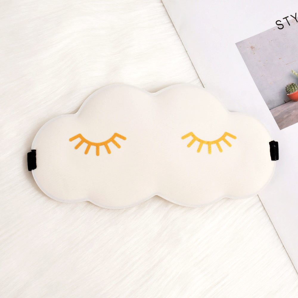 Damen nan niedliche Wolken Schlafmaske aus Memory-Schaum mit ergonomischer Polsterung und verstellbarem Elastikband Brehn