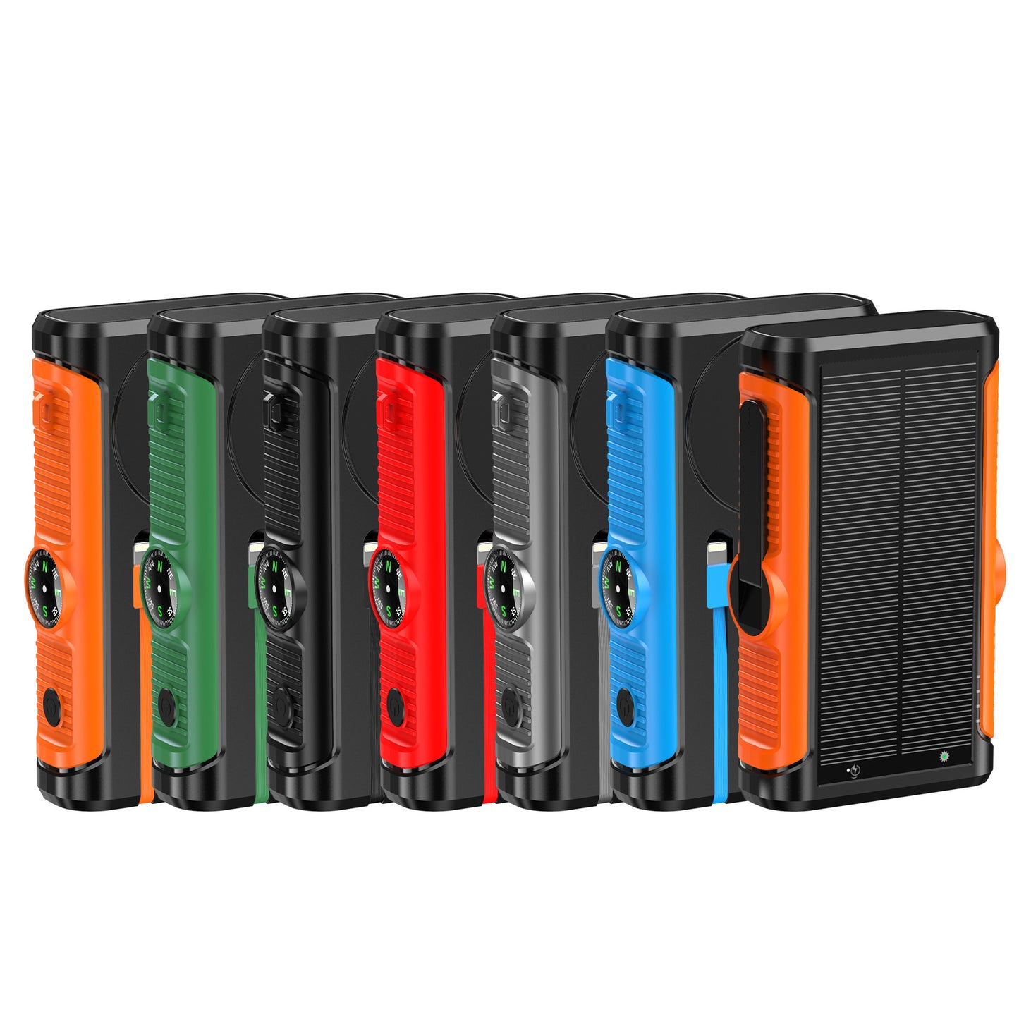 Tragbare Solarbatterie mit Integriertem Handkurbel-Ladegerät Brehn