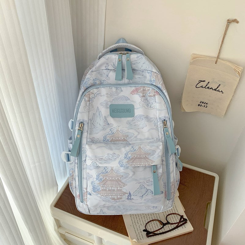 Stylische Illustrierte Rucksack Brehn