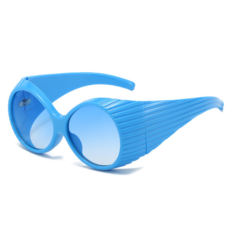 Damen Extravagante Sonnenbrille mit einzigartigem Wellendesign Brehn