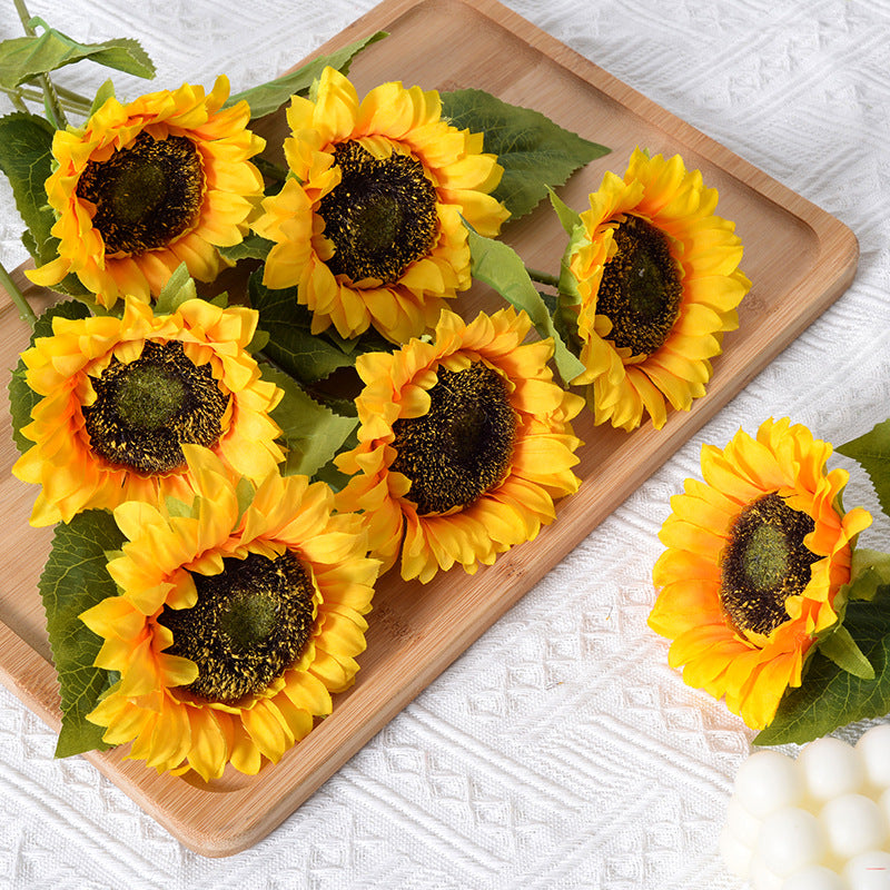 Dekorativer Stoff Sonnenblumenstängel