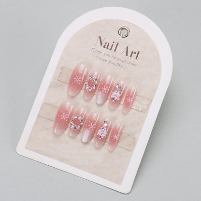 Elegante Druck-Nageltips mit goldenen Akzenten Brehn