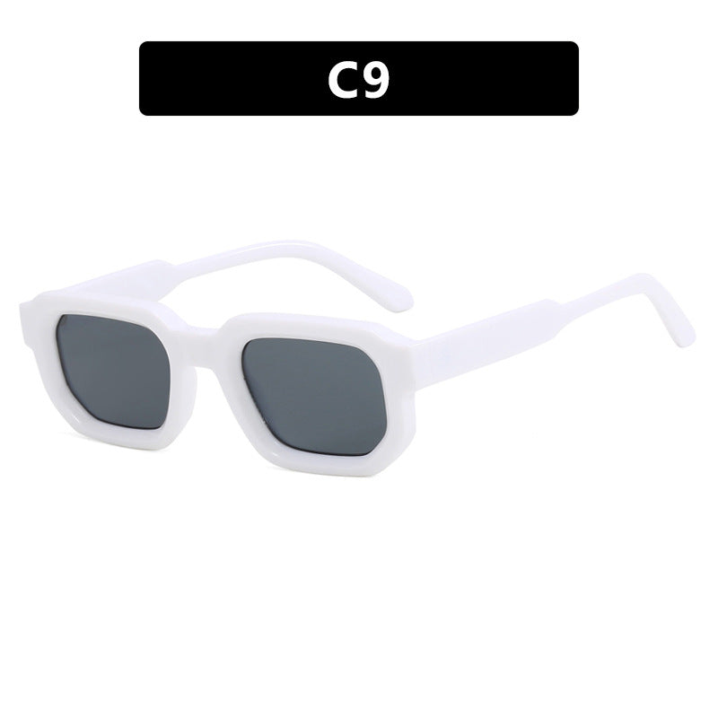 Damen moderne Sonnenbrille im innovativen Rechteckdesign Brehn