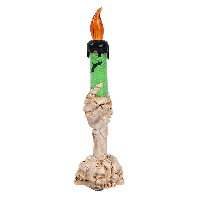 Spooky Kerzenhalter mit Skeletthandbasis Brehn