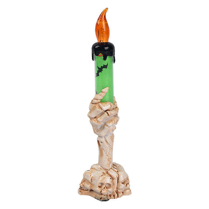Spooky Kerzenhalter mit Skeletthandbasis Brehn