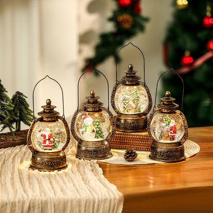 Nostalgische Weihnachtslaterne mit Schneekugel Brehn