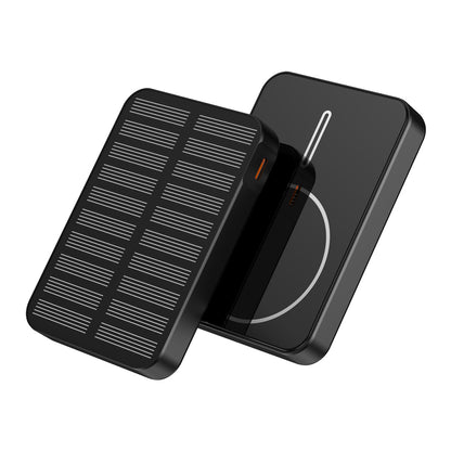 Solarbetriebene Powerbank mit Schnellladefunktion und LED-Licht Brehn