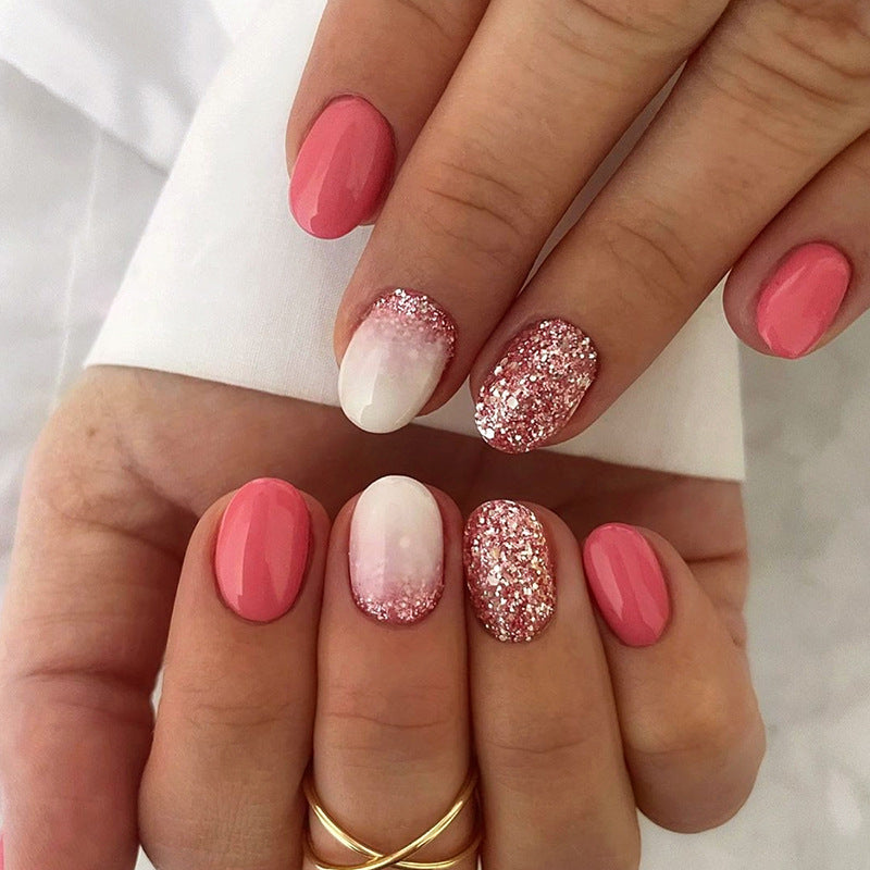 Glitzerndes Press-On Nagelkunst Set Brehn