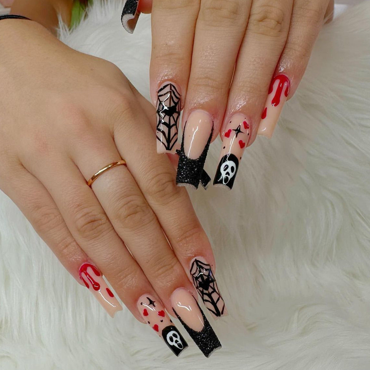 Halloween-Themen Nagelkunst Verlängerungen Brehn