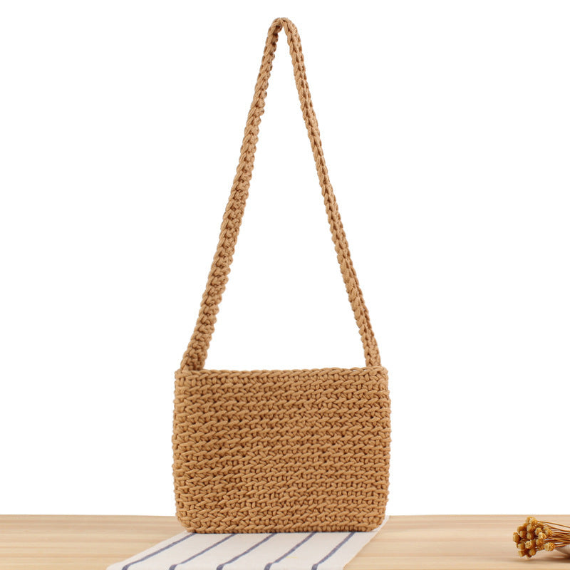 Handtasche Aus Hochwertigem Makramee mit Stilvollem Schulterriemen Brehn
