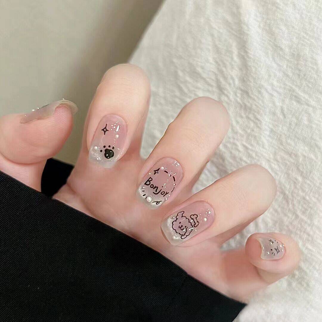 Verspielt Cartoon Nagelkunst Press-On Extensions Brehn