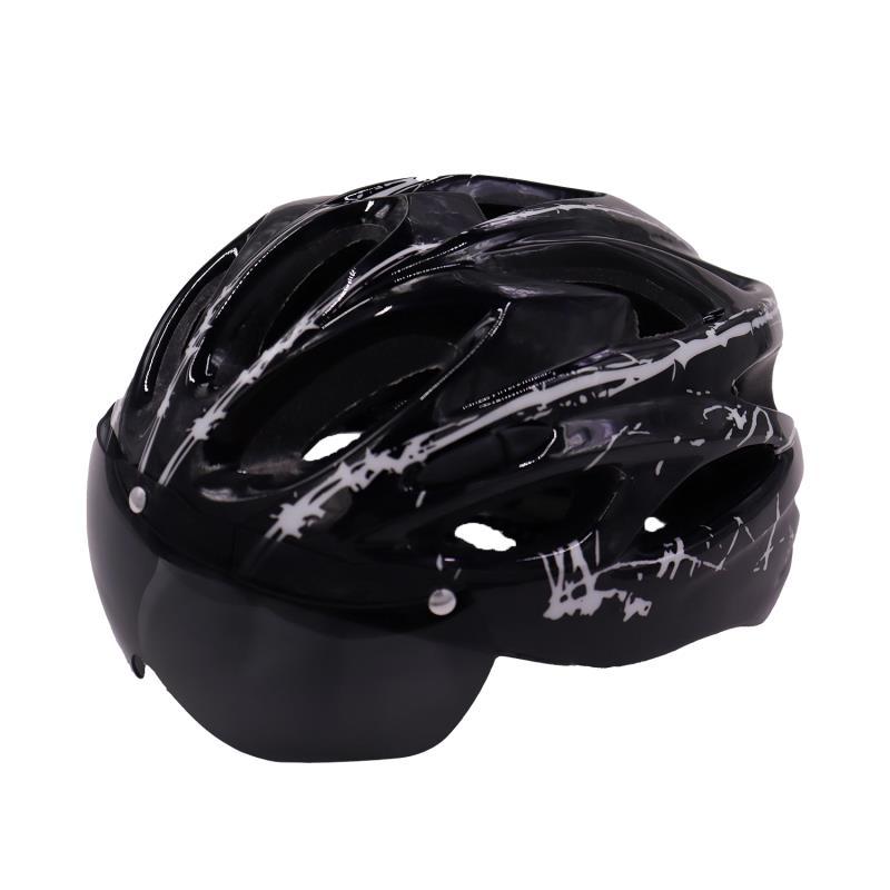 leichtgewichtiger ventillierter Fahrradhelm mit verstellbarem Anpassungssystem und abnehmbaremVisier Brehn