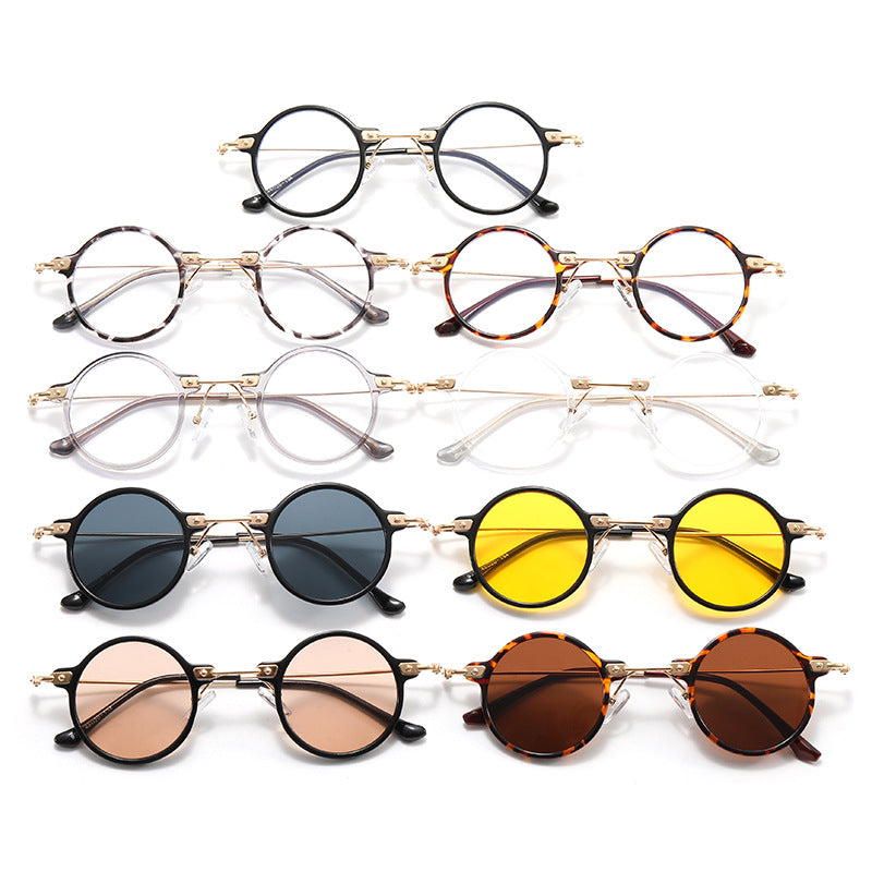 Damen runde Brille mit filigranem Metallrahmen Brehn