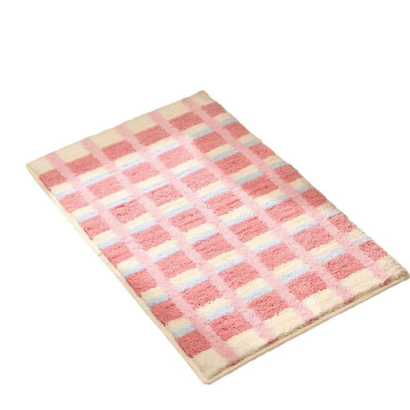 Geometrische Texturierte Plüsch-Badezimmermatte Brehn