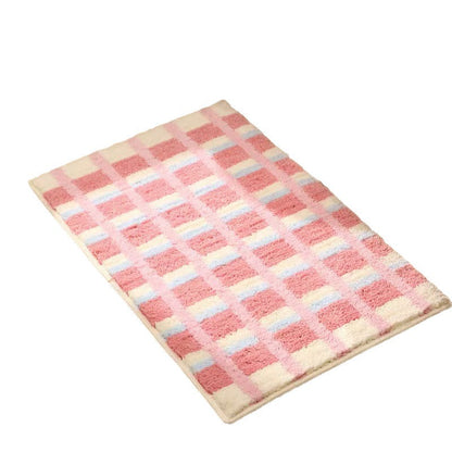 Geometrische Texturierte Plüsch-Badezimmermatte Brehn