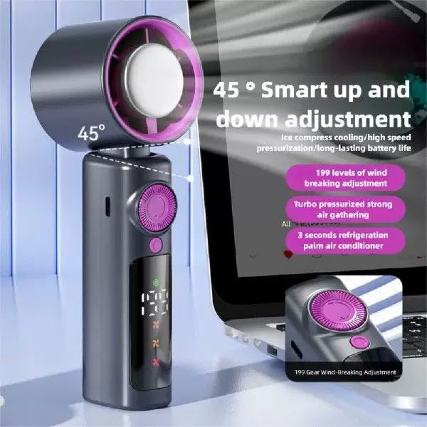 Unisex Einheitsgröße kompakte kabellose Turbine-Luftzirkulator mit digitalem LED-Display präzise Geschwindigkeitswahl Brehn