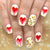 Romantisches Herz-Design Press-On Nail Art Set Brehn