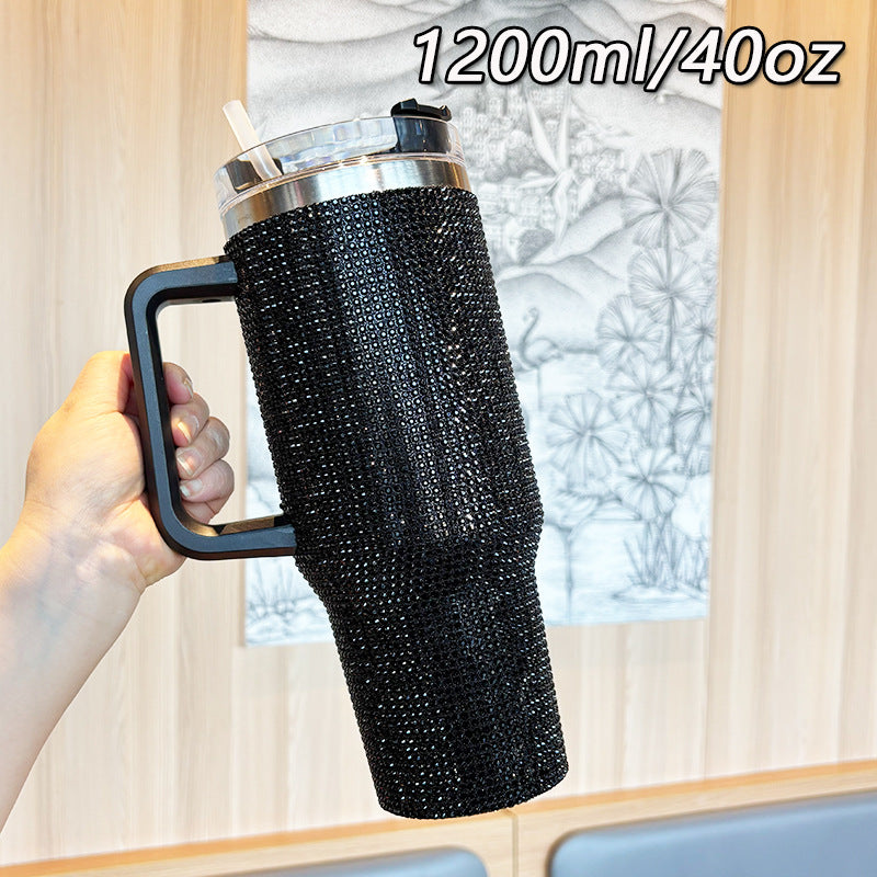 Damen Glitzernde Trinkflasche mit großem Volumen und ergonomischem Griff Brehn