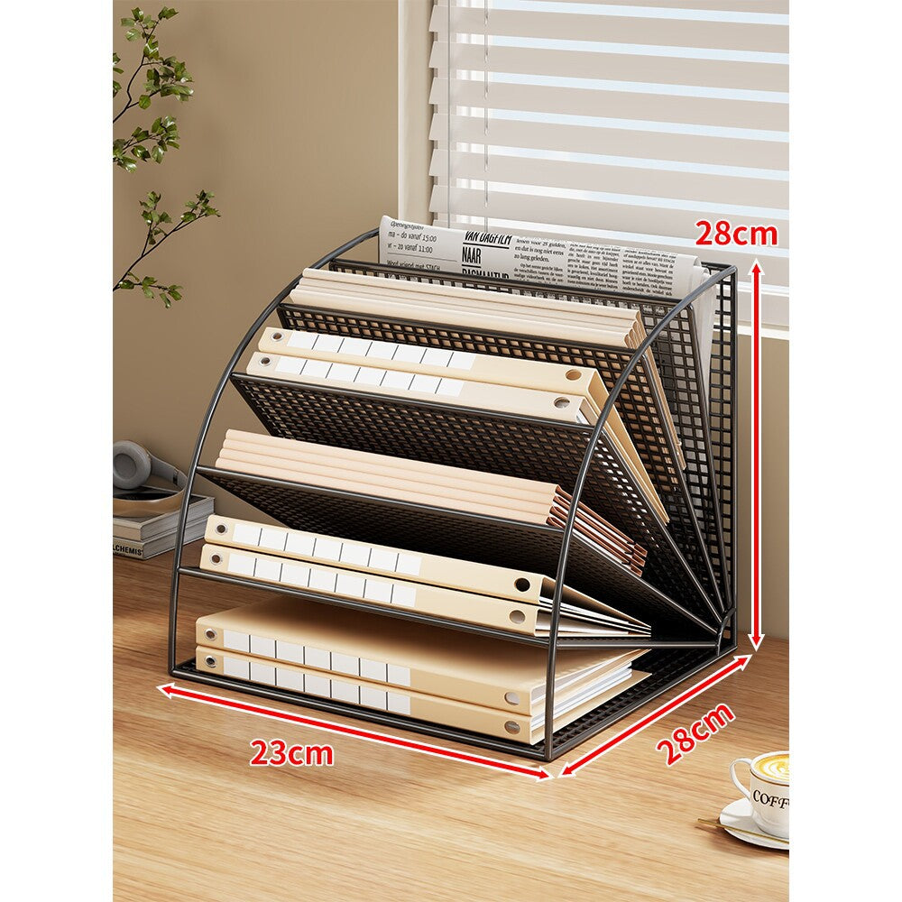 Multi-Ebenen Winkel-Mesh-Schreibtisch Datei- und Ordner-Organizer