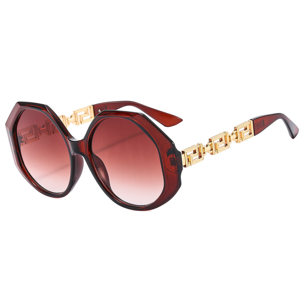 Damen oversized Sonnenbrille mit auffälligem octagonalen Design Brehn