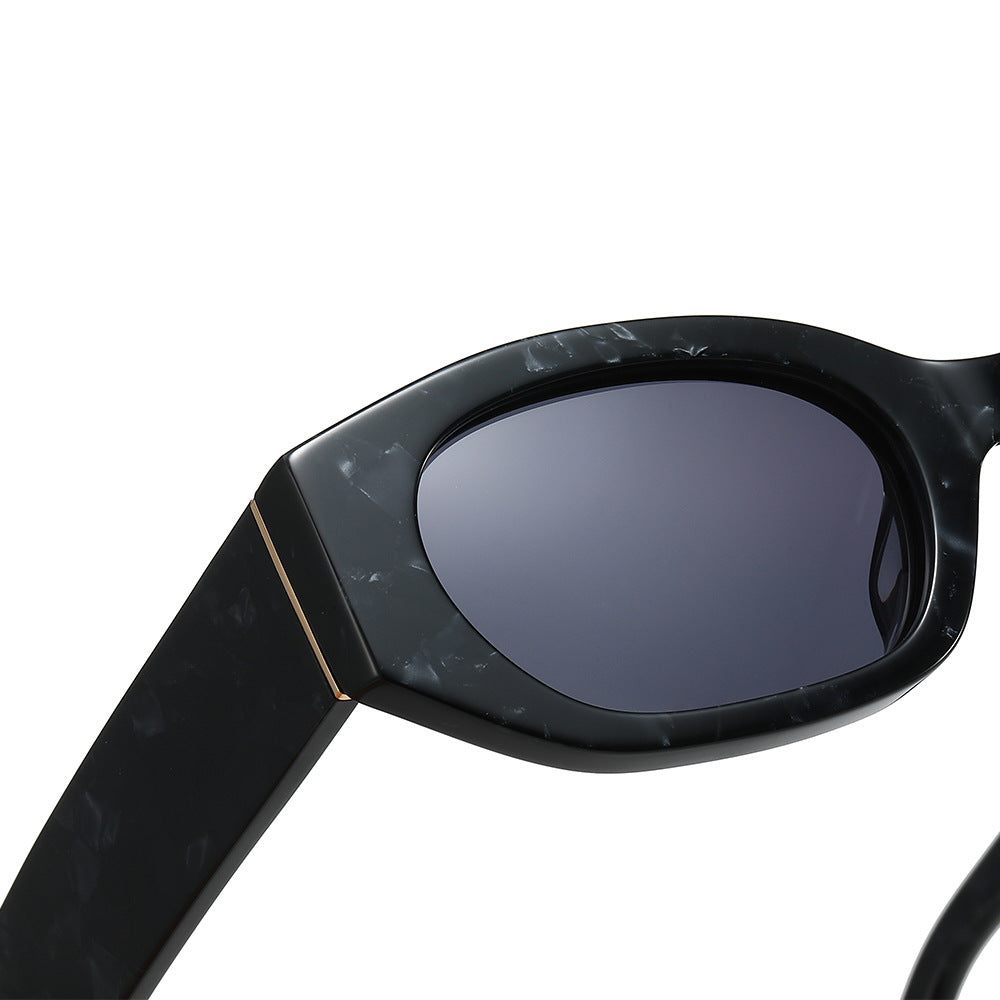 Damen Designer-Sonnenbrille mit extravaganten geometrischen Rahmen und UV-Schutz Brehn