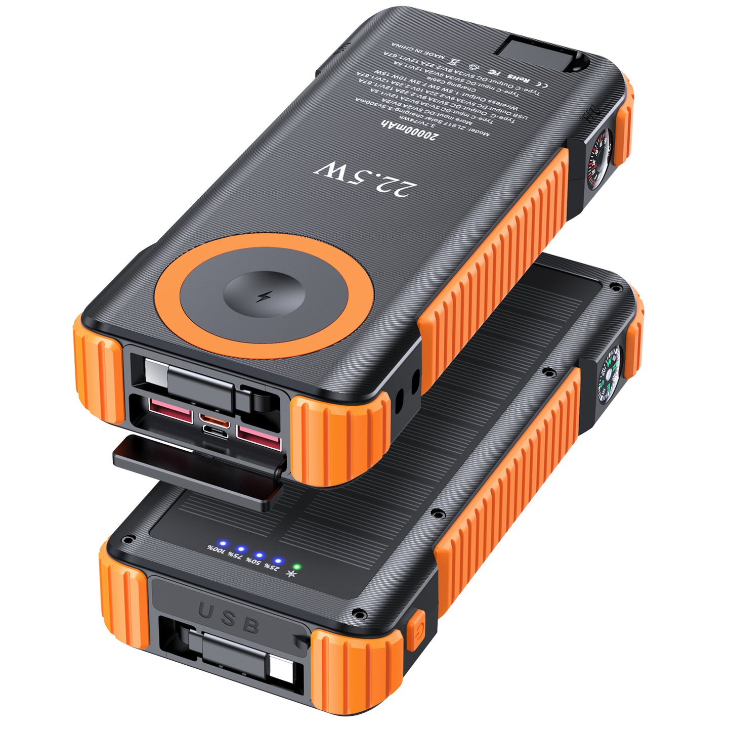 Tragbare Solar Powerbank Brehn