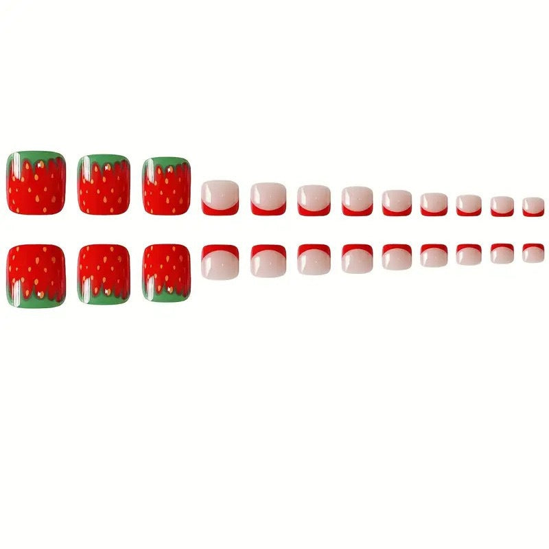 Künstlerisch Strawberry-Themen Pediküre Brehn