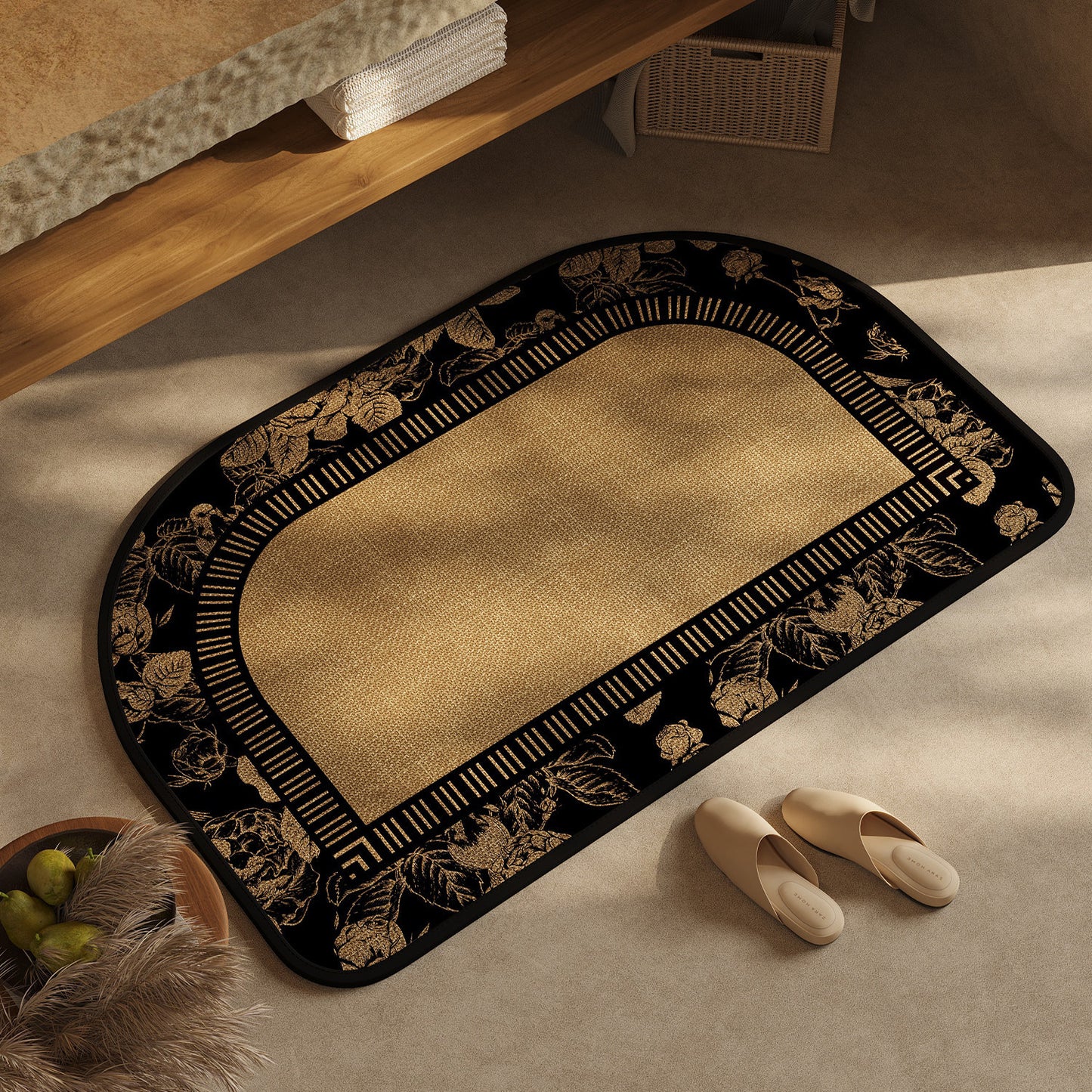Schick geometrisches Design Badteppich Brehn