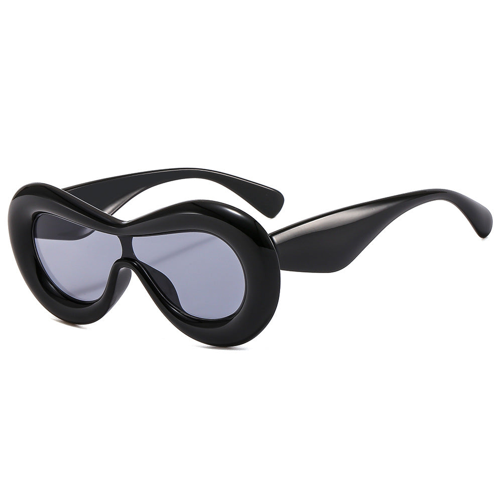 Damen modische Sonnenbrille mit nostalgischem Schwung Brehn