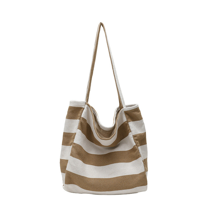 Stylische gestreifte Schulter Tote Bag
