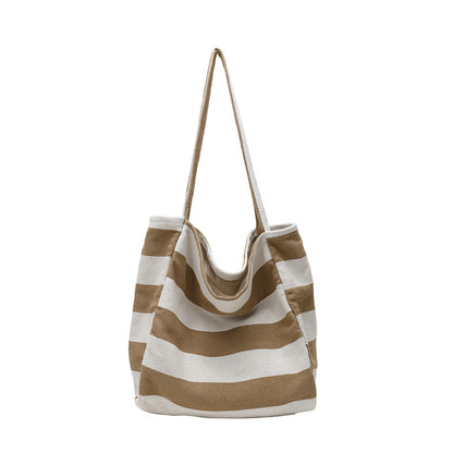 Stylische gestreifte Schulter Tote Bag