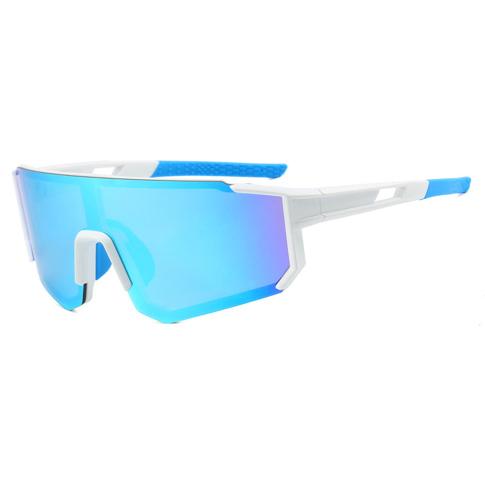 Damen sportliche Sonnenbrille im futuristischen Design mit breitem Sichtfeld Brehn