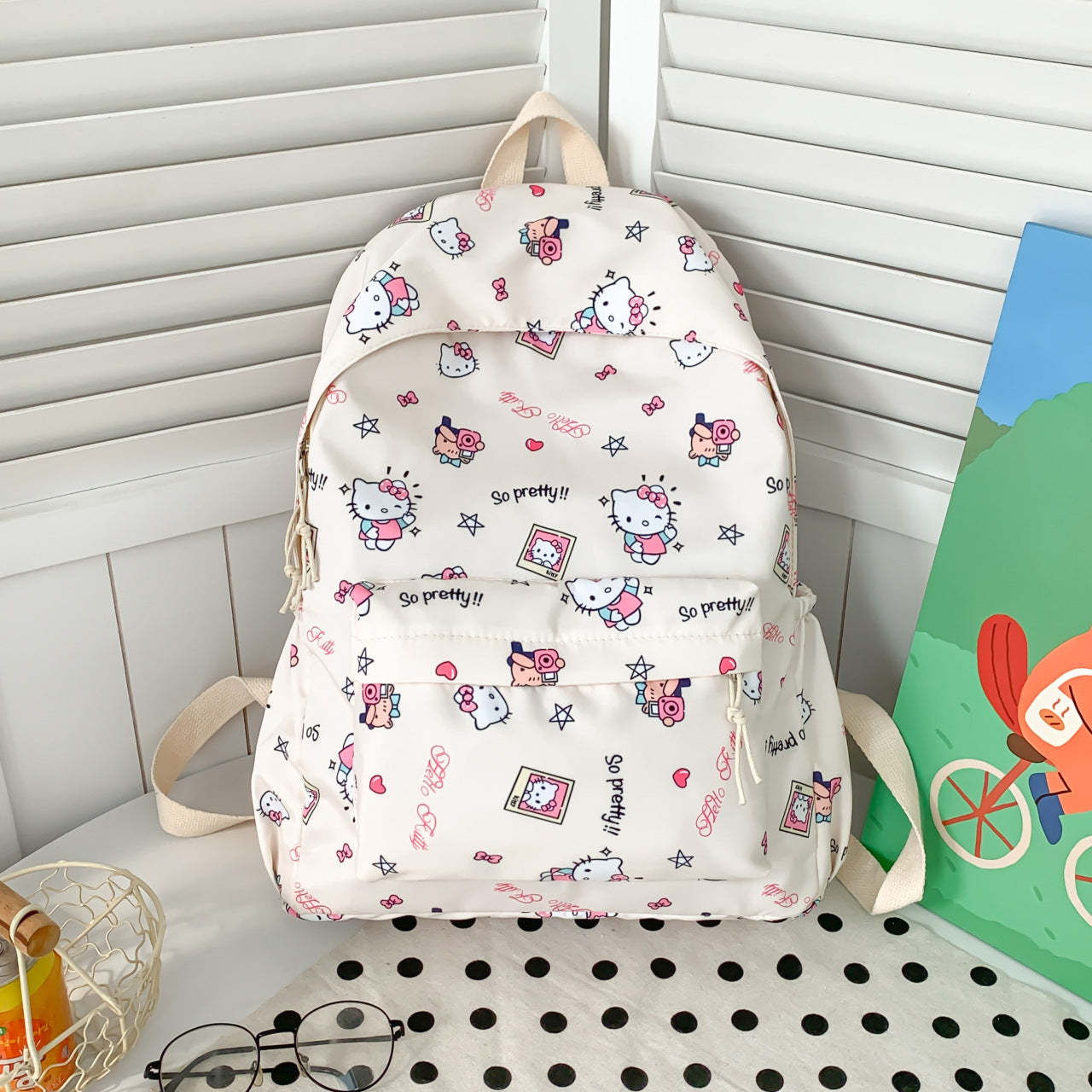 Niedlicher Charakterdruck Schulrucksack