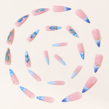 Ozean-inspirierter artikulierter Nagelset Brehn