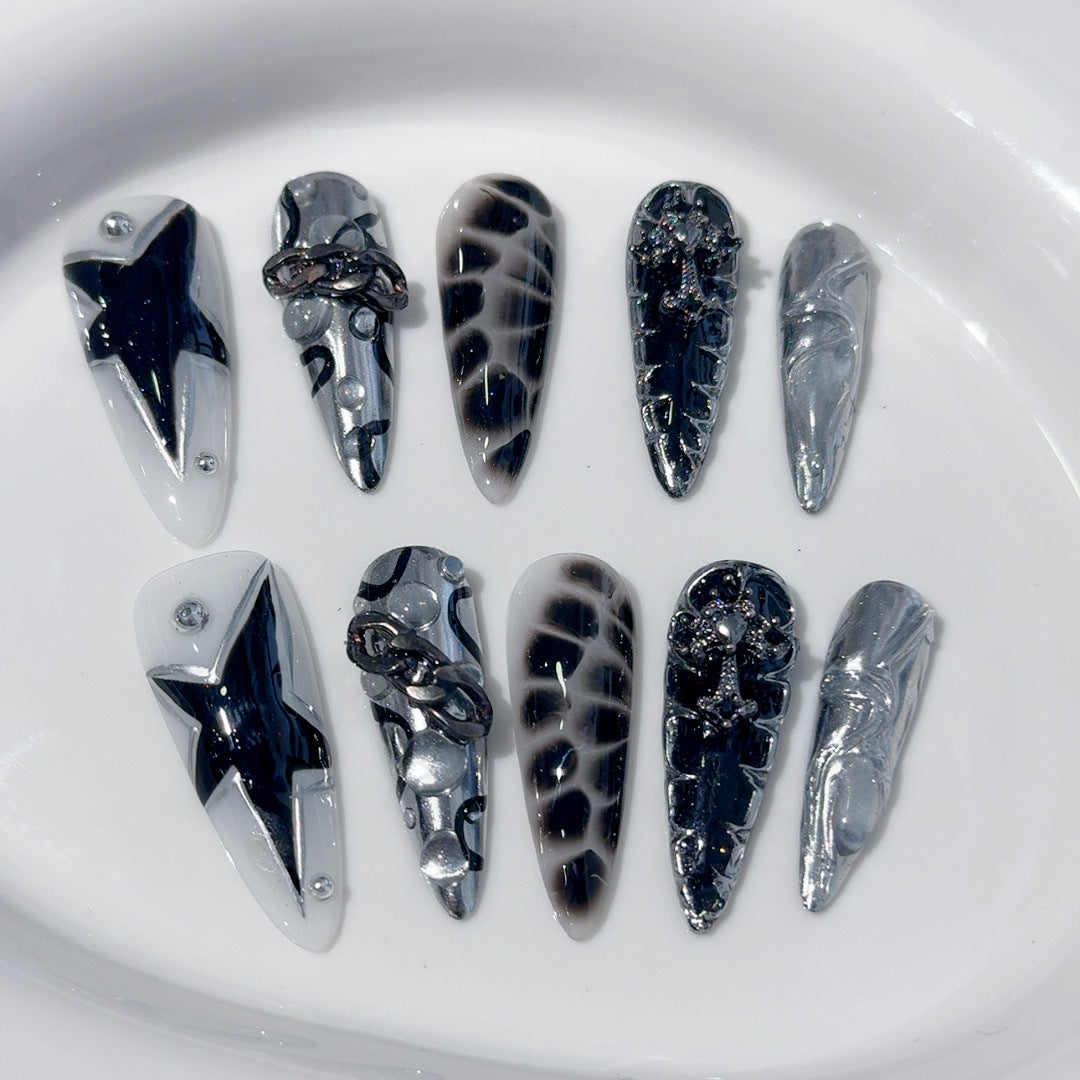 Gothic-Themen Druck-Nagelset