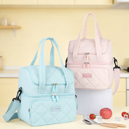 Stylish gesteppt isolierter Lunch Tote Brehn