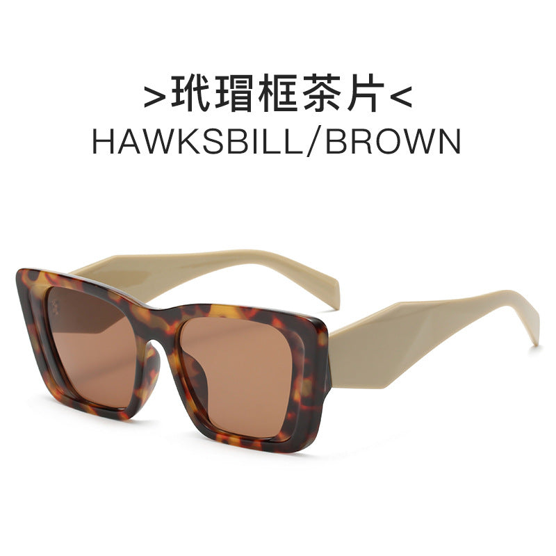 Damen geometrische Oversized-Sonnenbrille Brehn