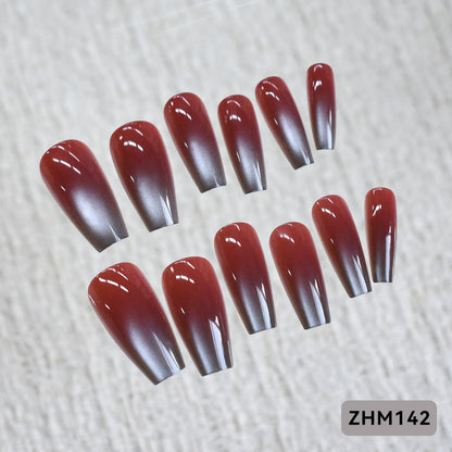 Künstlerisches Press-On-Nagelset mit Kirschblütenmuster Brehn