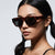 Damen modische Sonnenbrille im trendigen Rechteck-Design Brehn