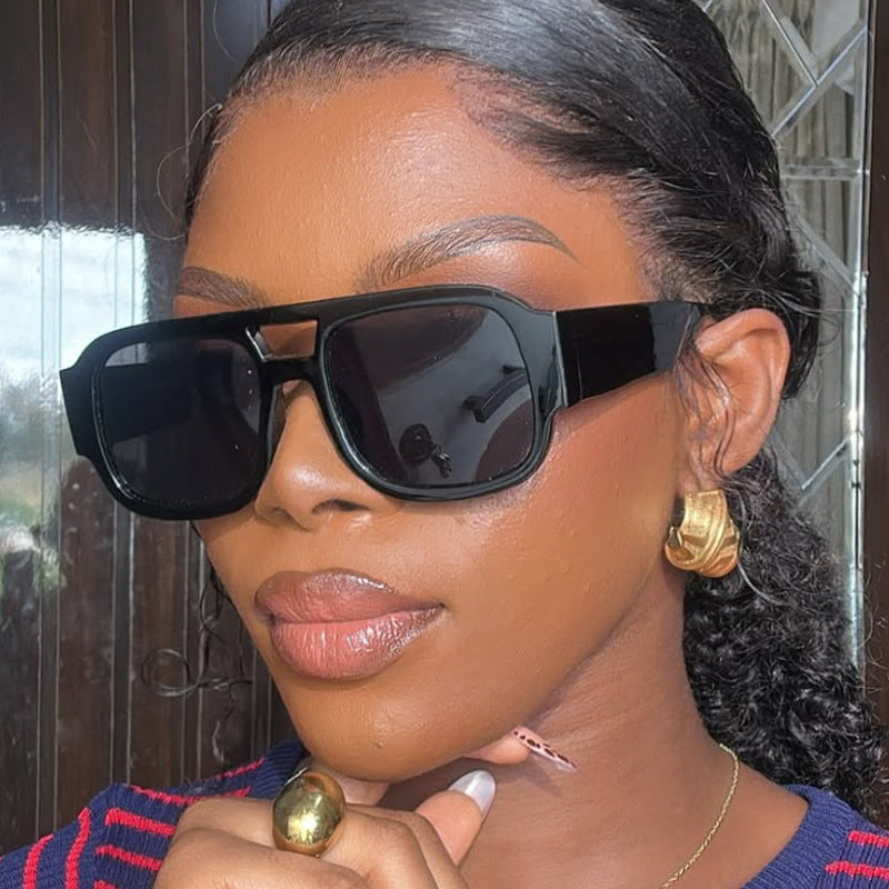 Damen moderne Sonnenbrille im eleganten Rechteckdesign Brehn