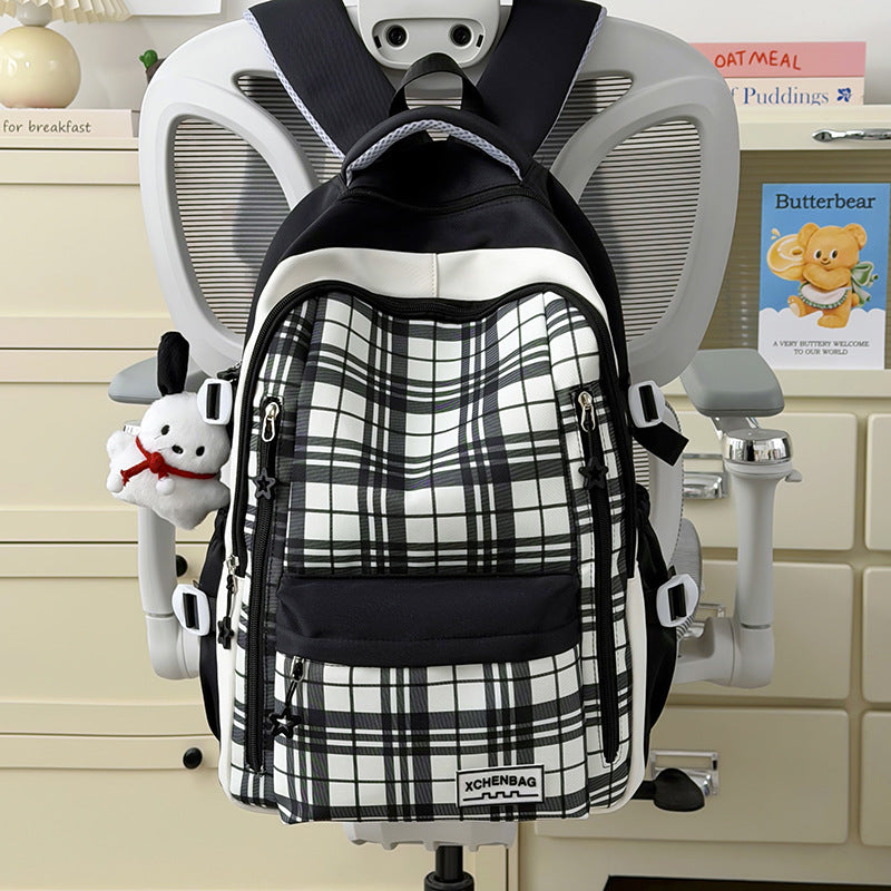 Stylische Karierte Muster Rucksack Brehn